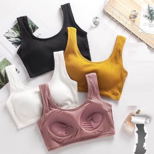 H028 純棉一體式背心內衣/4色/M-XL