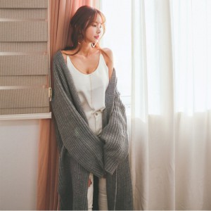 P104 純棉寬鬆長款外袍/6色/FREE SIZE