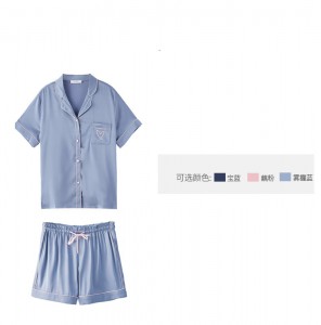 P121 冰絲短袖短褲套裝 /4色/M-L