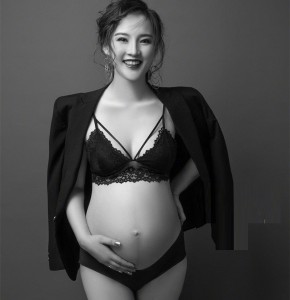 S1111 台灣熱賣純棉蕾絲內衣/2色/M-XXL (台灣孕婦拍照專用款)