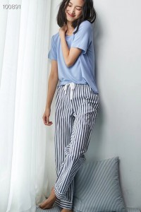 P030睡衣套裝/淺藍/S-L